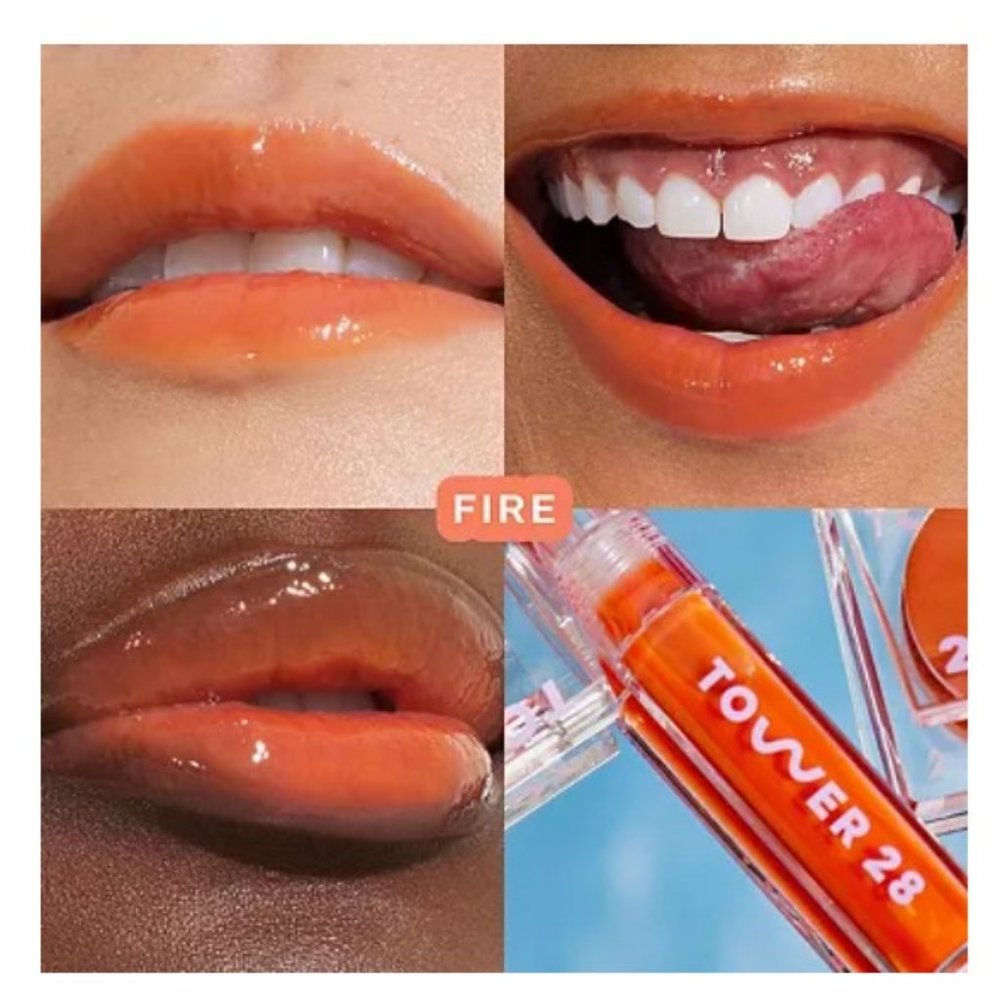 NEW Tower 28 ShineOn Lip Jelly - full size - in shade Fire